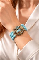 Bracciale Vintage Donna in Lega metallica Turchese VINTAGE006 VINTAGE